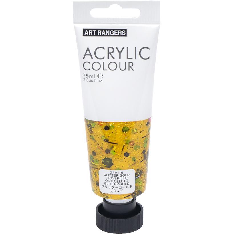 Художня акрилова фарба Art Ranger Acrylic 116 Glitter gold / Золото з блискітками 75 мл.