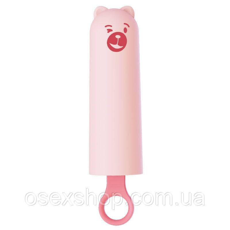 Вібратор CuteVibe Teddy Pink (Black Dildo), реалістичний вібратор під виглядом морозива, фото 1