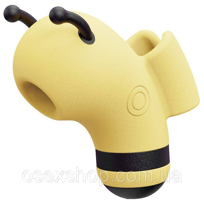 Вакуумний стимулятор із мікрострумами CuteVibe Beebe Yellow, на палець