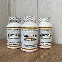 California Gold Nutrition, витамин D3, 125 мкг (5000 МЕ), 360 капсул из рыбьего желатина (витамин д 3)