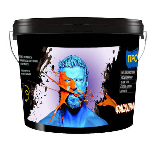 Фасадна універсальна акрилова фарба для стін та стелі