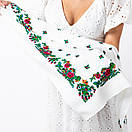 Японська вовняна хустка 75х75см Біла, фото 5