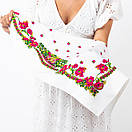 Японська вовняна хустка 75х75см Біла, фото 5