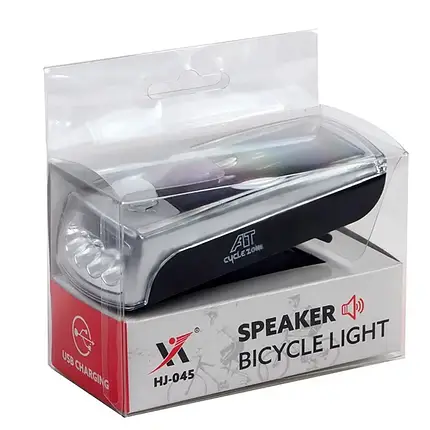 Ліхтар велосипедний із сигналом Speaker bicycle light HJ-045, фото 2