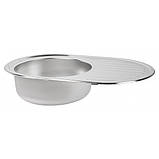 Кухонна мийка WEZER 7750(08) Satin 770x500x180 мм + сифон, фото 4