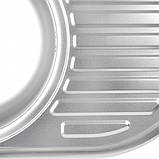 Кухонна мийка WEZER 7750(08) Satin 770x500x180 мм + сифон, фото 7