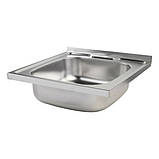 Кухонна мийка WEZER W5050(06) Satin 500x500x160 мм + сифон, фото 4