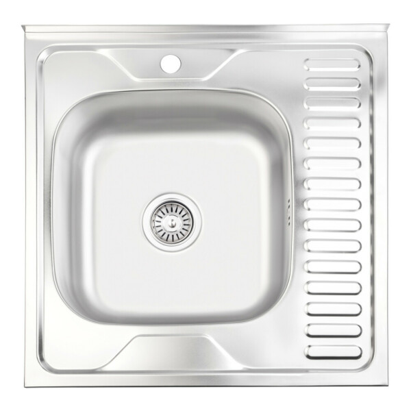 Кухонна мийка WEZER W6060L(06) Satin 600x600x160 мм + сифон