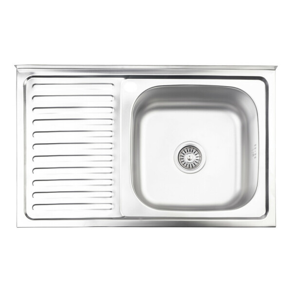 Кухонна мийка WEZER W8050R(06) Satin 500x800x160 мм + сифон