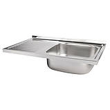 Кухонна мийка WEZER W8050R(06) Satin 500x800x160 мм + сифон, фото 4