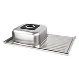 Кухонна мийка WEZER W8050R(06) Satin 500x800x160 мм + сифон, фото 5