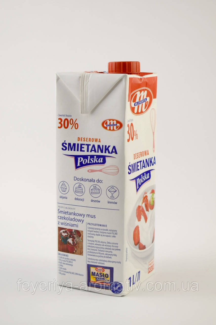 Купить Сливки 30% Mlekovita Smietanka Polska, 1000мл (Польша), цена 185 ...