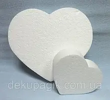 Серце з пінопласту плоске 40*2см