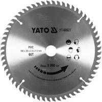 Диск пильный по ПВХ 185х2.5x20мм 60 зубов YATO YT-60627