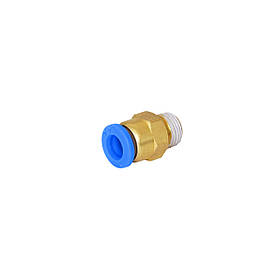 Фітинг цанговий PC6-01 з різьбленням 1/8", з отвором для трубки 6 мм