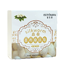 Мультифункціональне мило ручної роботи з протеїнами шовку Silkworm concoon silk soap, 100г