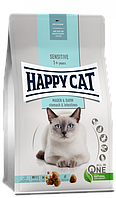 Сухой корм Happy Cat Sensitive Magen&Darm для взрослых кошек с уткой и рисом 4кг