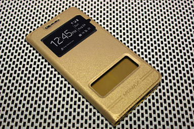 Шкіряний чохол-книжка Momax для Samsung Galaxy A5 A510f 2016 золотистий