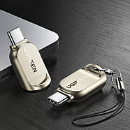 Кардрідер Type-C UGREEN для карт пам'яті TF/MicroSD до 512Gb (золотистий) CM331, фото 2