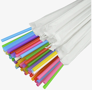 Трубочка для коктейлів 6.8 мм 21 см шт Микс цветов (упаковка 300 шт)