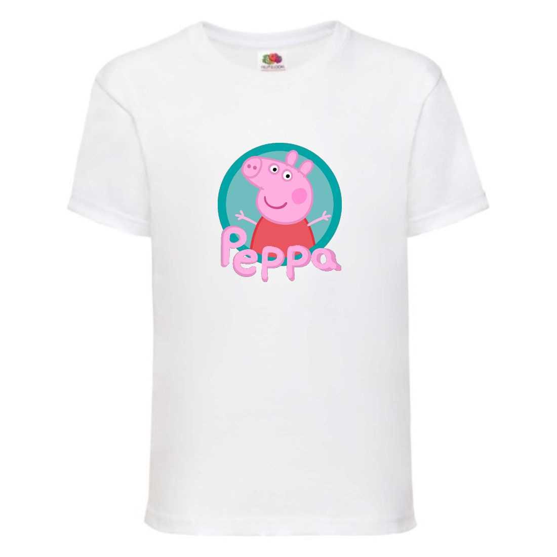 Футболка Свінка 001 (PIG-001 wh) біла 104 116-128-140-152-164 розмір, фото 1