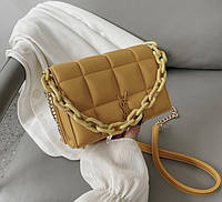 Модная маленькая женская сумочка с цепочкой, черная мини сумка TopShop женский Желтый