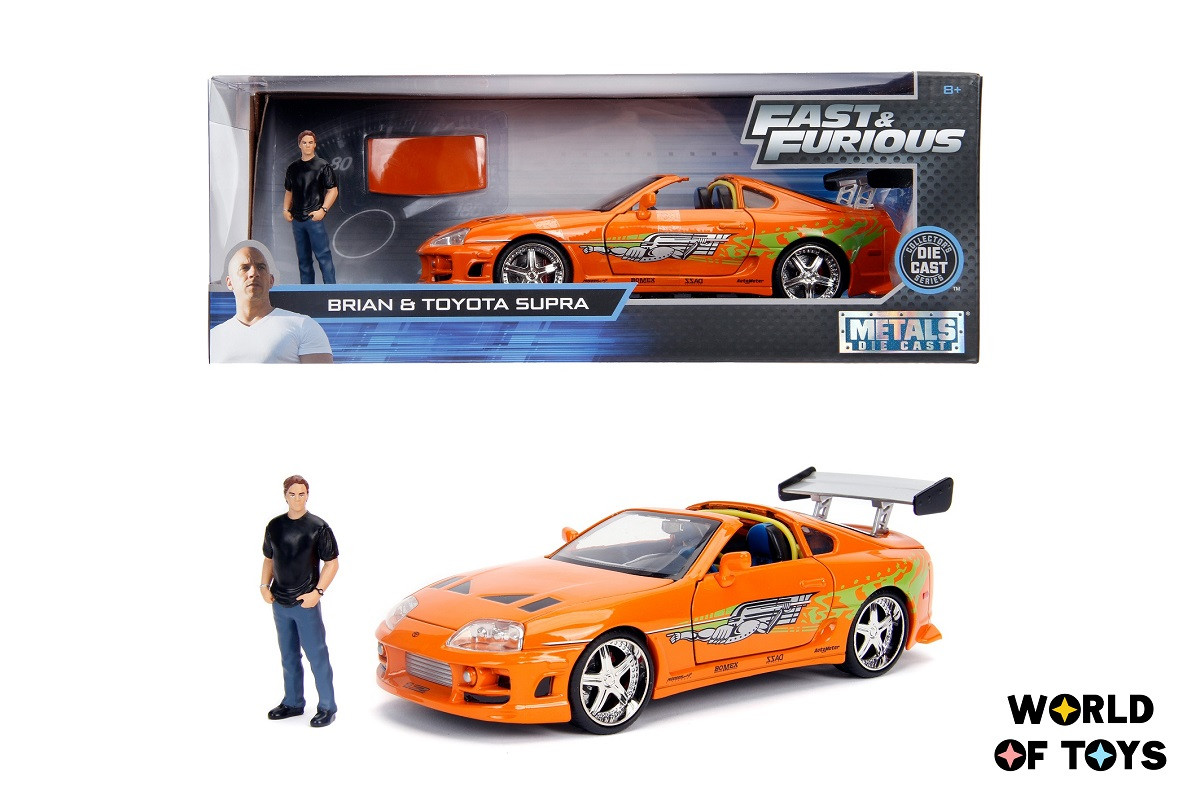 Машина металева Jada Форсаж Toyota Supra (1995) фігурка Браяна 1:24 (253205001)