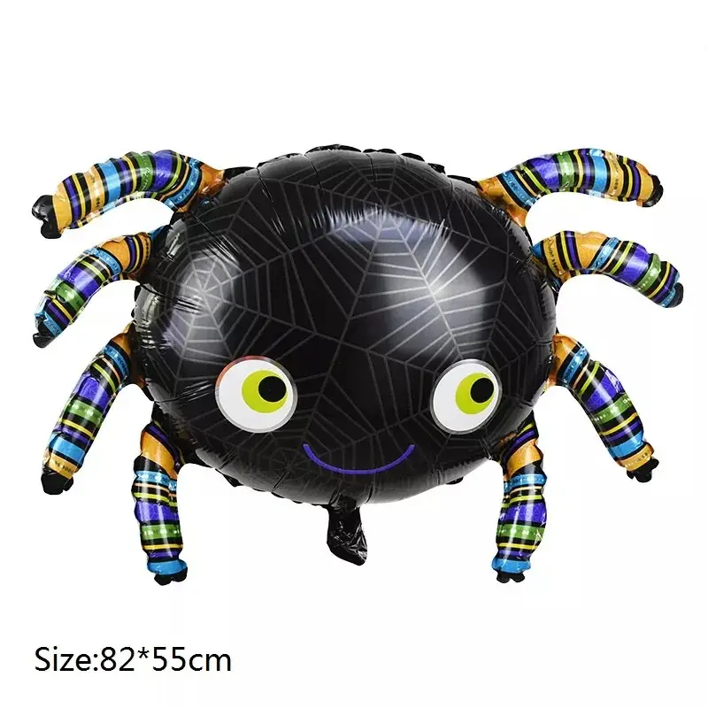 Фольгована велика повітряна куля Паучок, кулі на Хелловін, 82х55 см