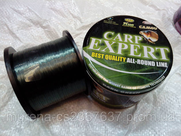 Волосінь Carp Expert 0,30 Dark Green 1200м (13,75 кг) Оригінал, фото 2