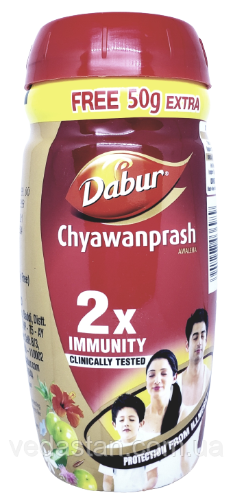 Чаванпраш Дабур - імунітет і профілактика ОРЗ, оригінальний Індія 500+50 гр, фото 1