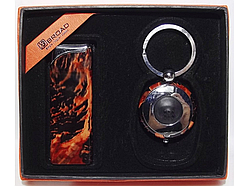 😎Стильний чоловічий подарунковий набір: запальничка + ліхтарик. №4