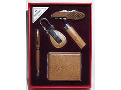 😎Чоловічий подарунковий набір: запальничка + ручка + брелок + ніж + чохол для сигарет, стильний, гарний