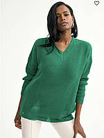 Женский свитер кофта зелёная равная короткая трендовый шерстяной Турция|Мега модный свитер для девушек