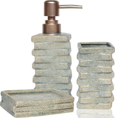 Набір аксесуарів для ванної кімнати «Атлантида» дозатор, мильниця і стакан, фото 1