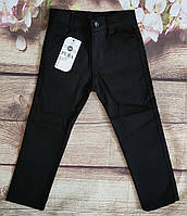 Штаны, джинсы на флисе для мальчика 10-14 лет (черные) пр.Турция