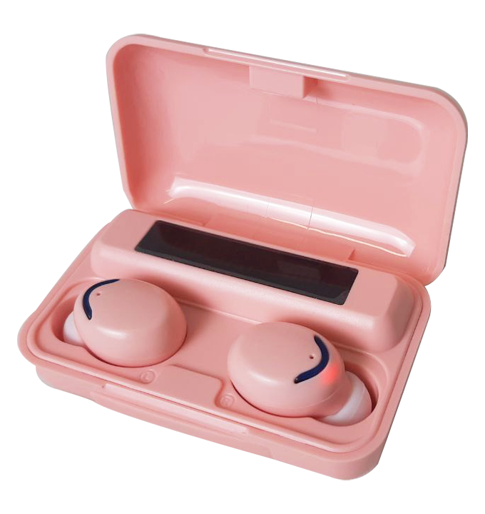 Бездротові Bluetooth-навушники Proud Sound TWS F9 із сенсорним керуванням Рожеві