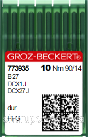 ГОЛКА ШВЕЙНА ПРОМИСЛОВА ДЛЯ ОВІРЛОКА GROZ BECKERT B27/DC*27 №90 FFG/SES