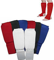 Защита стопы и голени (футы), тканевые, размеры: ХS, S, М, L, XL, XXL, разн. цвета S, красный