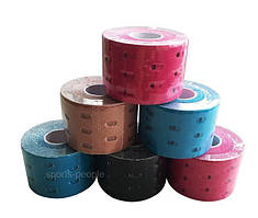 Кінезіологічний тейп, перфорований (punch tape) 5 см x 5 м, різн. кольори