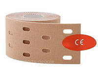 Кинезиологический тейп, перфорированный (punch tape) 5см x 5м, разн. цвета телесный (бежевый)