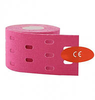 Кинезиологический тейп, перфорированный (punch tape) 5см x 5м, разн. цвета розовый