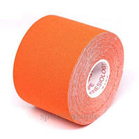 Кинезиологический тейп (кинезио тейп) 5см x 5м, разн. цвета оранжевый