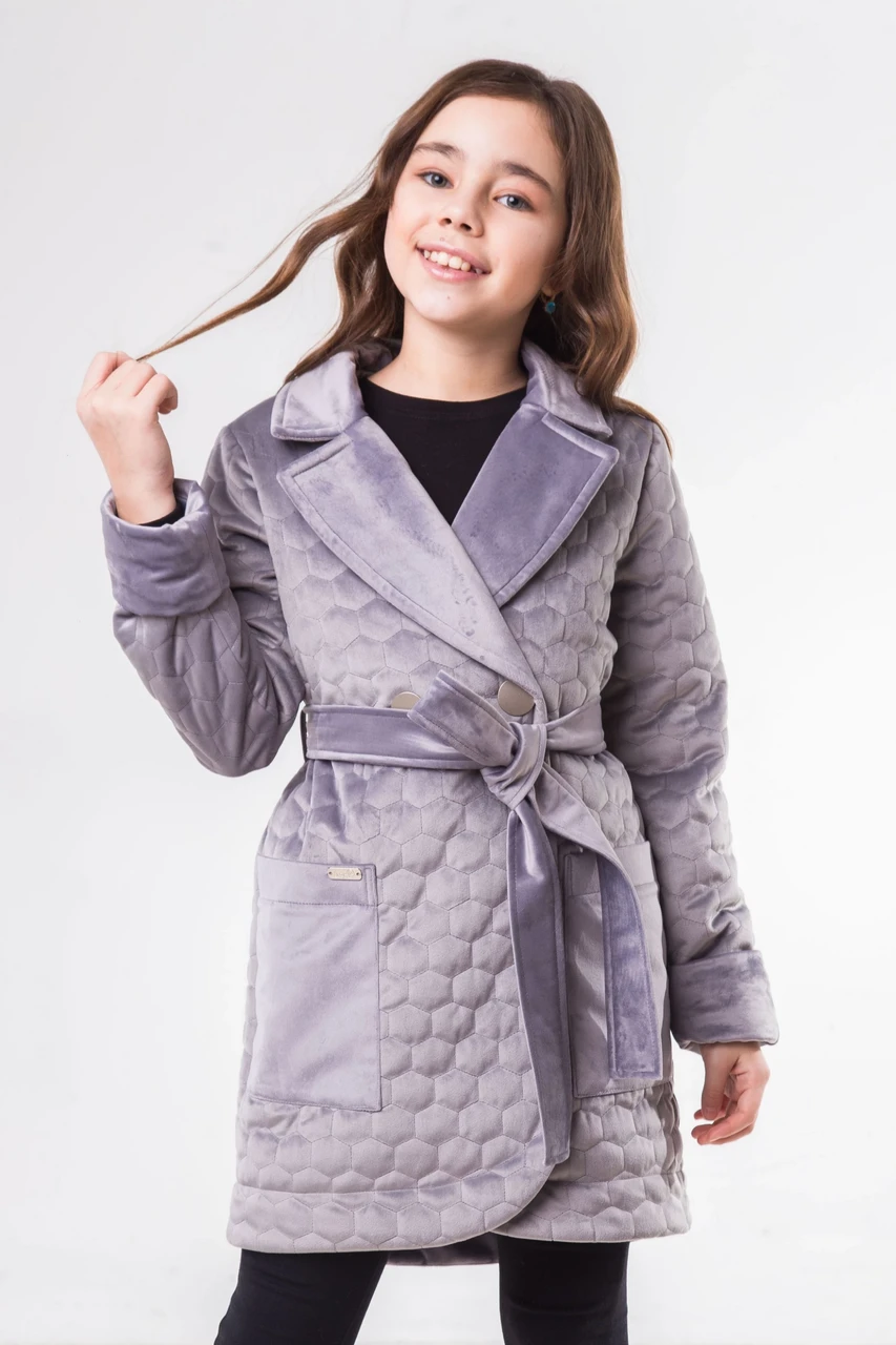 Пальто для дівчинки демісезонне Suzie сірий