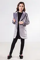 Пальто для дівчинки демісезонне Suzie сірий, фото 3