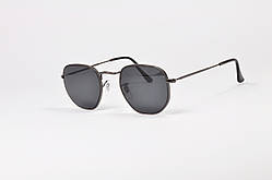 Сонцезахисні окуляри З ДІОПТРІЯМИ в стилі Ray-Ban у сірій оправі з темно-сірою лінзою