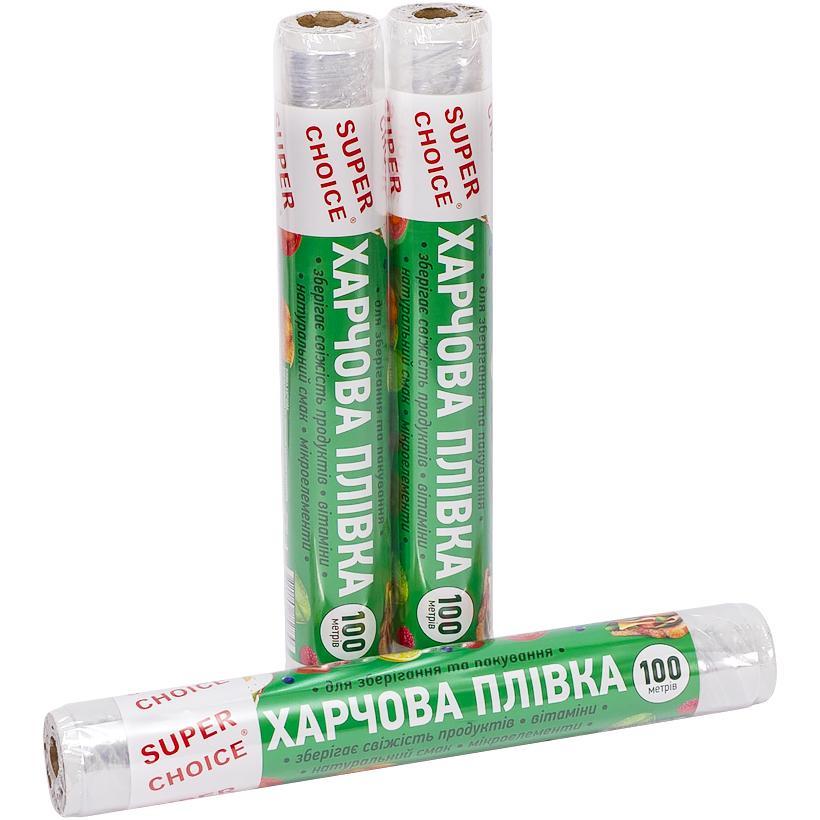 Харчова прозора ЕКО плівка для пакування та зберігання продуктів 29 см до 100 м 7 мкм Х в упаковці 5 шт, фото 1