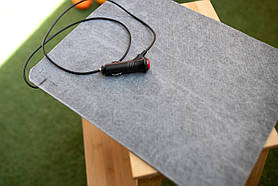 Килимок з підігрівом в авто (автогрілка), 32х42 см, 12В, електричний автокилимок Тріо 02303 (ST) - MegaLavka