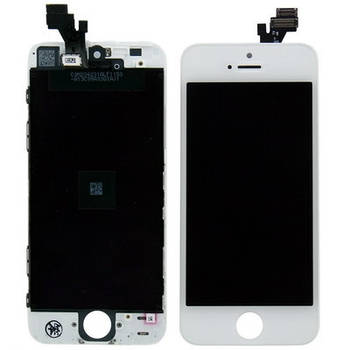 Дисплей (екран) LCD  iPhone 5 з touchscreen White+кн.Home+фронт.камера+спікер Original Used