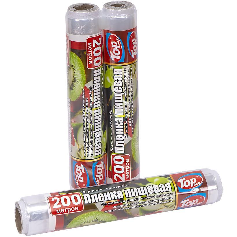 Харчова прозора POL плівка для пакування та зберігання продуктів 29 см до 200 м 7 мкм Top Pack в упаковці 1 шт, фото 1