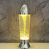 Світильник нічник лампа торнадо "Tornado Lamp" 27 см — срібло (AS-66596), фото 5